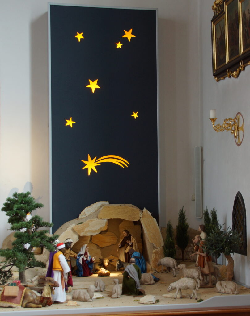 Krippengestaltung in St Martin Hörzhausen Foto: Albert Steurer